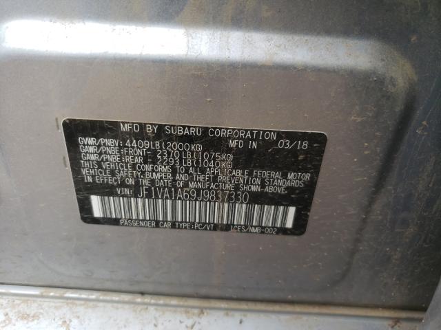 2018 SUBARU WRX JF1VA1A69J9837330
