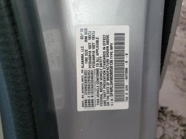 2013 HONDA ODYSSEY TO 5FNRL5H98DB058136