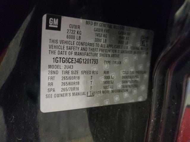 2016 GMC CANYON SLE 1GTG6CE34G1201793
