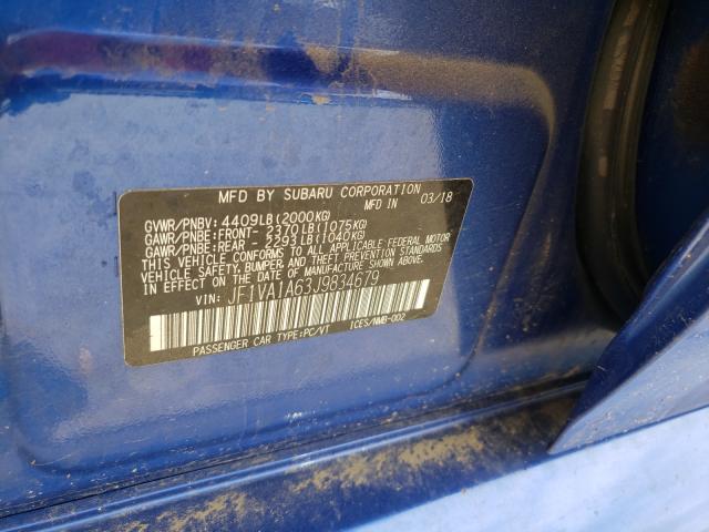 2018 SUBARU WRX JF1VA1A63J9834679