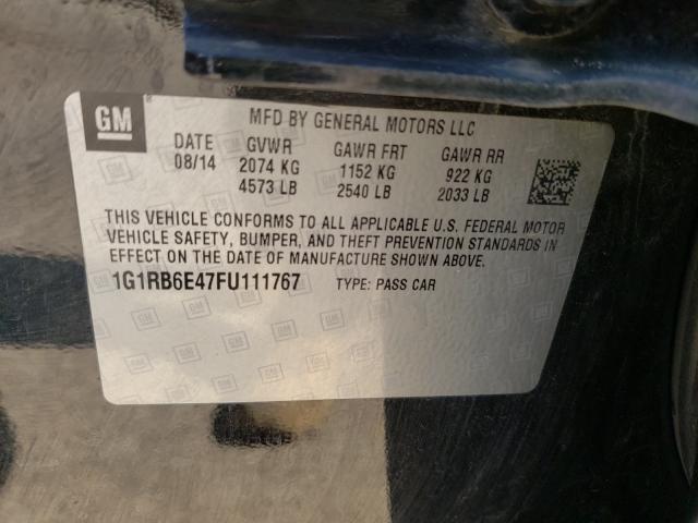 VIN 1G1RB6E47FU111767 2015 Chevrolet Volt no.10