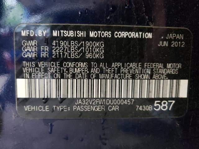 2013 MITSUBISHI LANCER SE JA32V2FW1DU000457