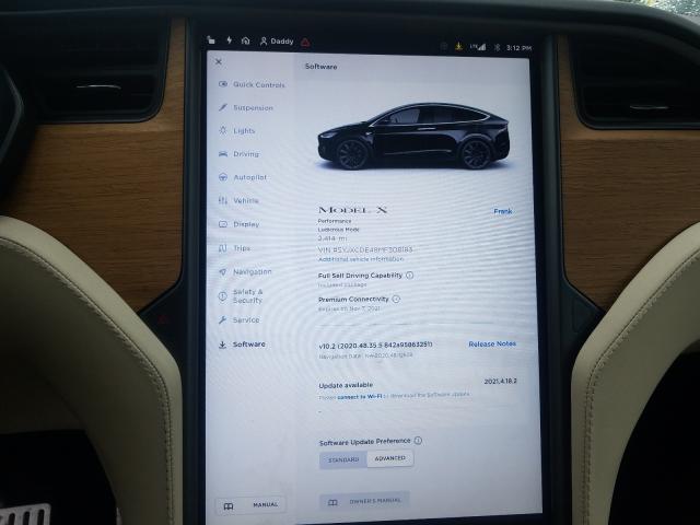 2021 TESLA MODEL X 5YJXCDE48MF308193