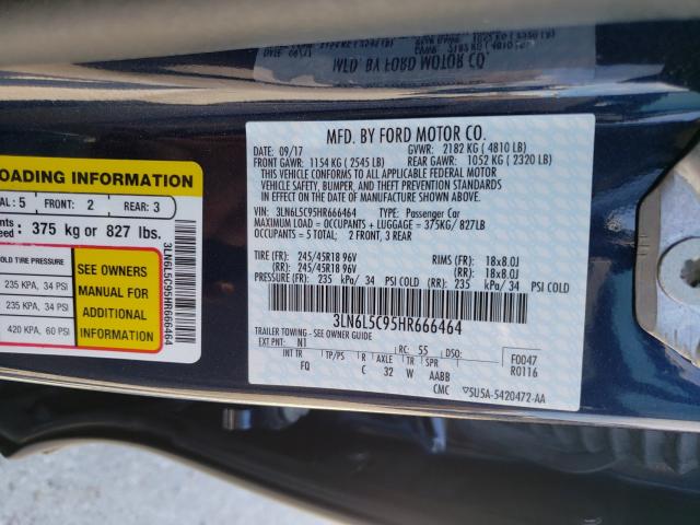 2017 LINCOLN MKZ SELECT 3LN6L5C95HR666464