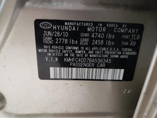 2011 HYUNDAI AZERA GLS KMHFC4DD7BA536345