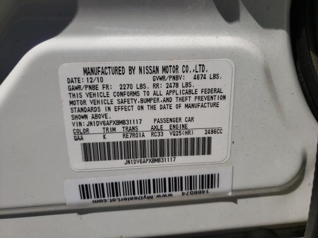 2011 INFINITI G35 JN1DV6APXBM831117
