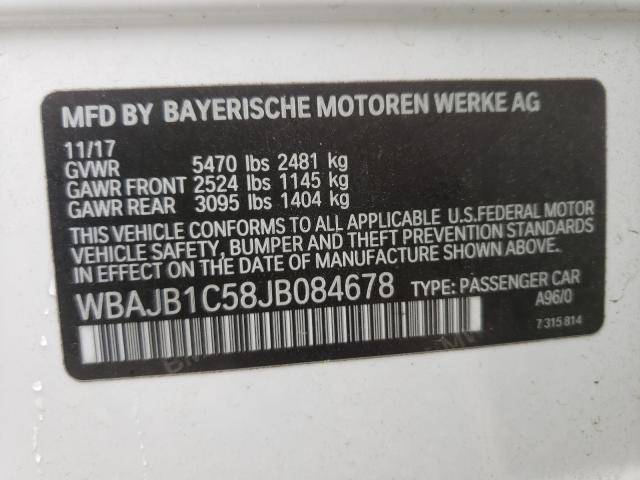 2018 BMW 530XE WBAJB1C58JB084678