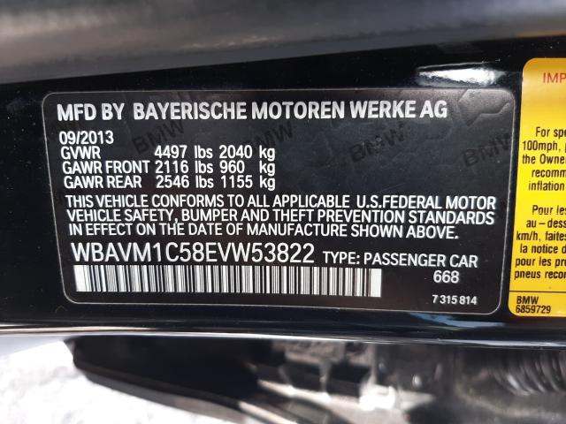2014 BMW X1 SDRIVE2 WBAVM1C58EVW53822