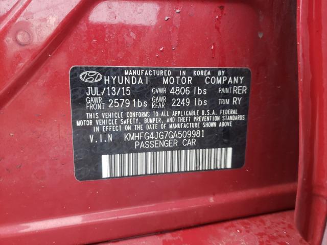 2016 HYUNDAI AZERA KMHFG4JG7GA509981