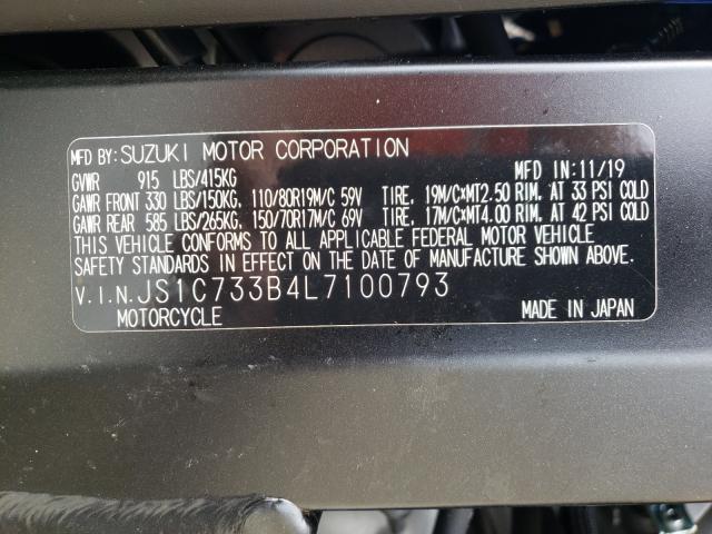 2020 SUZUKI DL650 A JS1C733B4L7100793