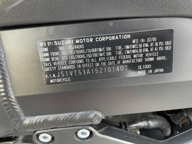 2005 SUZUKI DL1000 JS1VT53A152101407