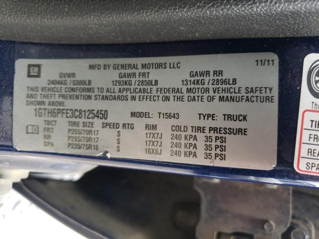 2012 GMC CANYON SLE 1GTH6PFE3C8125450