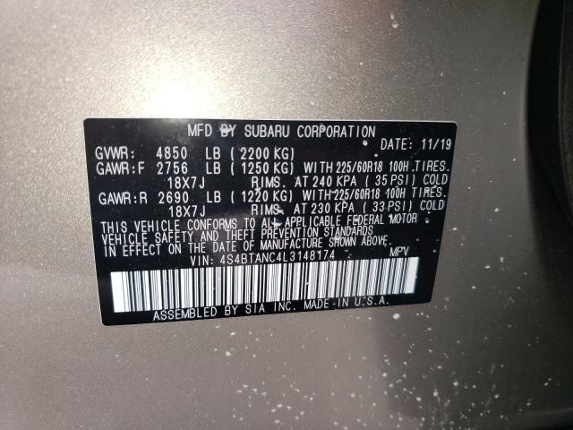 2020 SUBARU OUTBACK LI 4S4BTANC4L3148174