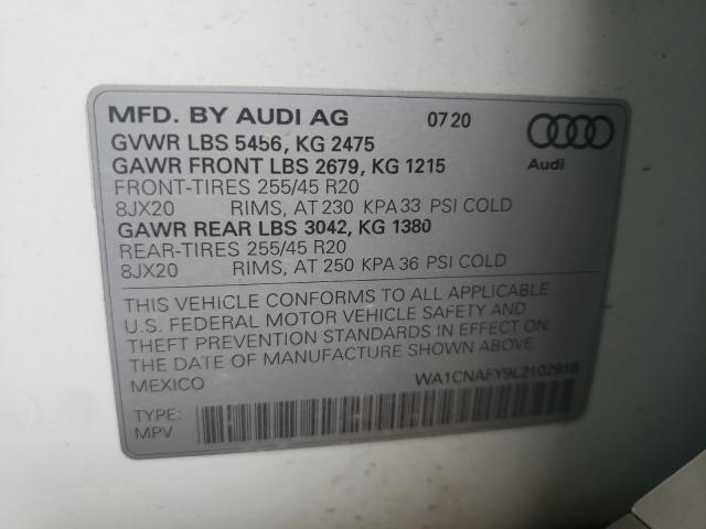 2020 AUDI Q5 PRESTIG WA1CNAFY9L2102918