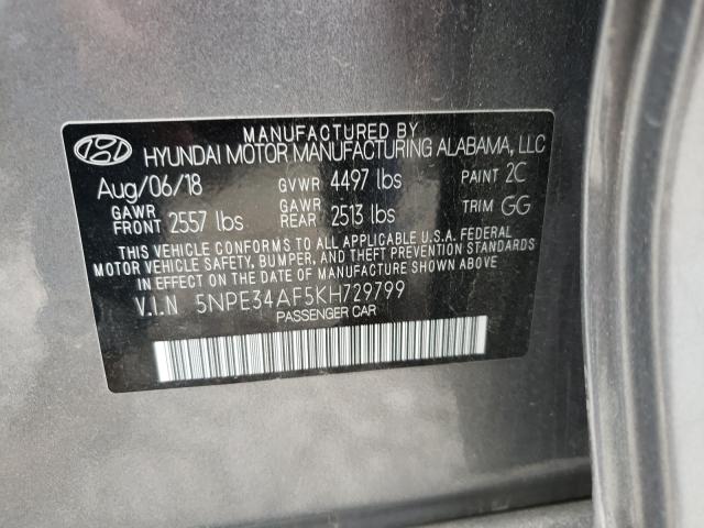 2019 HYUNDAI SONATA LIM 5NPE34AF5KH729799
