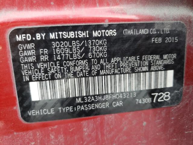 2015 MITSUBISHI MIRAGE DE ML32A3HJ8FH043213