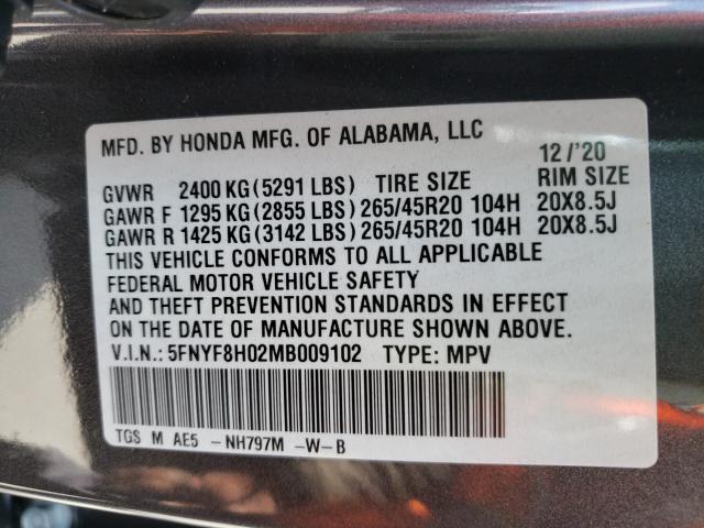 2021 HONDA PASSPORT E 5FNYF8H02MB009102