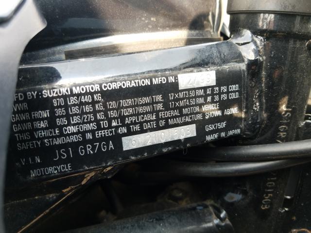 2000 SUZUKI GSX750F JS1GR7GA6Y2101503