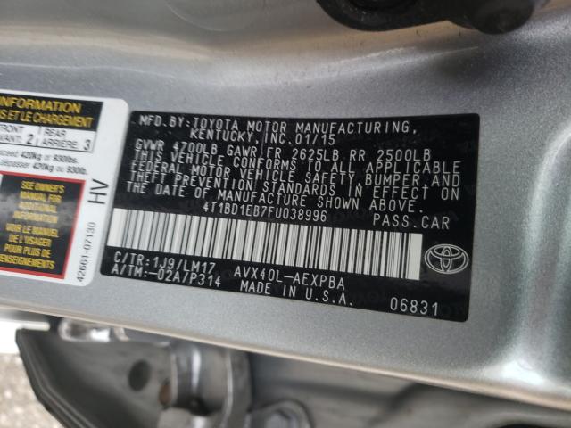 2015 TOYOTA AVALON HYB 4T1BD1EB7FU038996