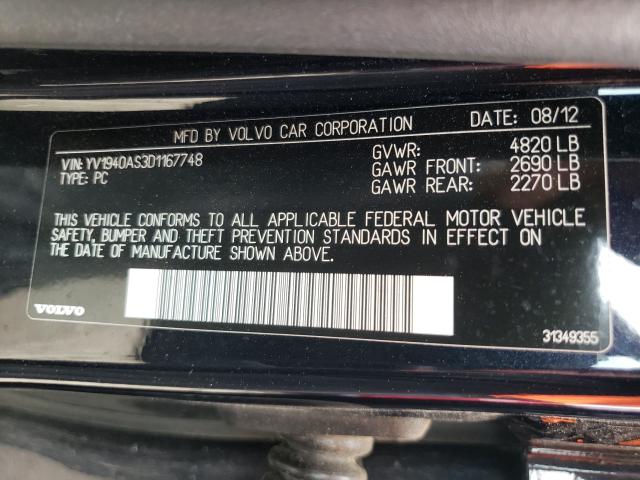2013 VOLVO S80 3.2 YV1940AS3D1167748