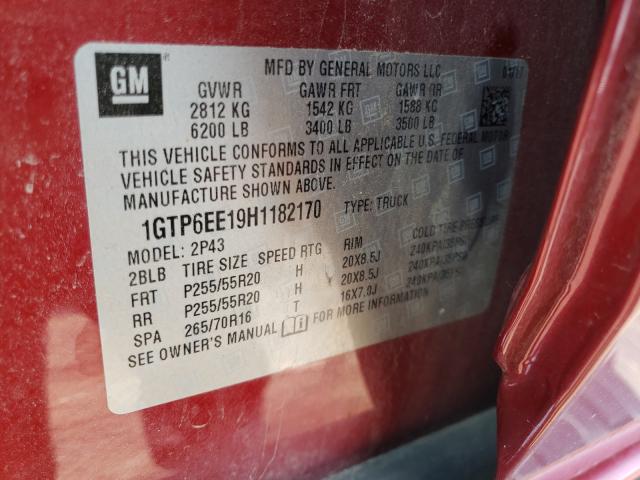 2017 GMC CANYON DEN 1GTP6EE19H1182170