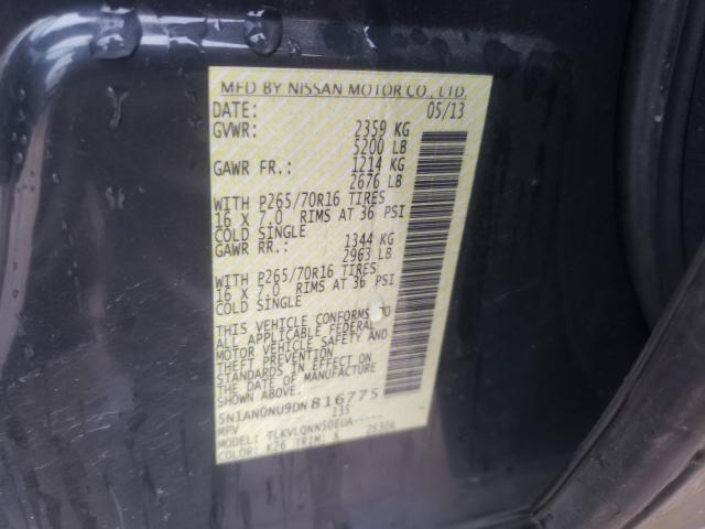 2013 NISSAN XTERRA X 5N1AN0NU9DN816775