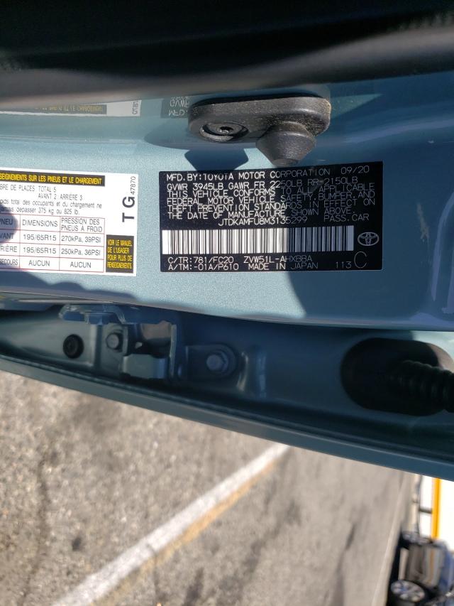 2021 TOYOTA PRIUS SPEC JTDKAMFU8M3135299