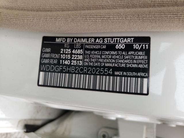 2012 MERCEDES-BENZ C 350 WDDGF5HB2CR202554