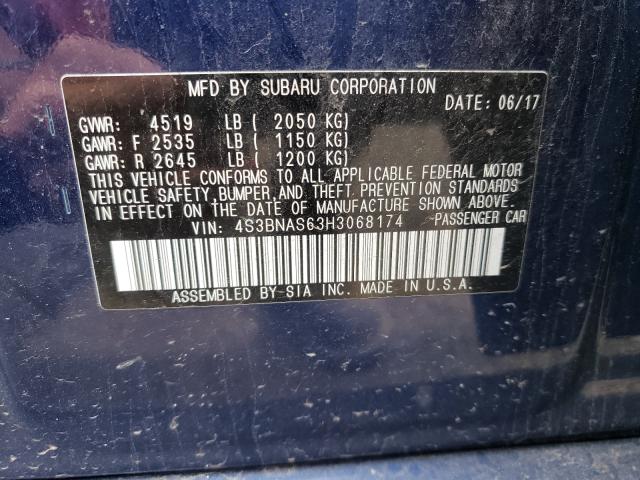 2017 SUBARU LEGACY SPO 4S3BNAS63H3068174