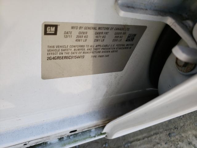 2012 BUICK REGAL 2G4GR5ER6C9154419