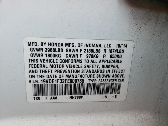 2015 ACURA ILX 20 19VDE1F32FE009785