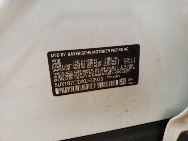 2019 BMW X3 SDRIVE3 5UXTR7C5XKLF30935