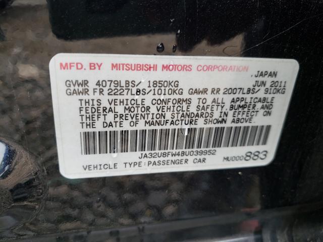 2011 MITSUBISHI LANCER GTS JA32U8FW4BU039952
