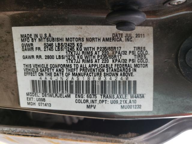 2011 MITSUBISHI ENDEAVOR L 4A4JN2AS1BE034240