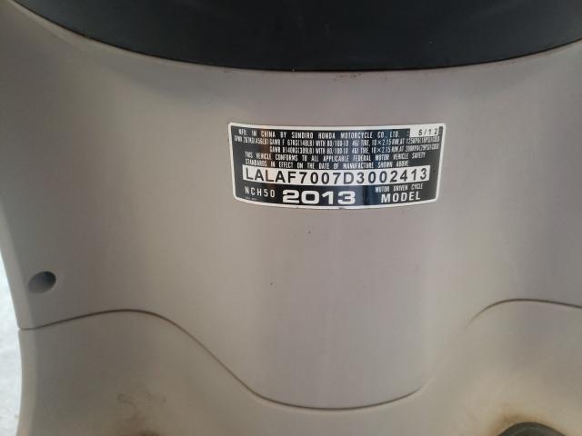 2013 HONDA NCH50 LALAF7007D3002413