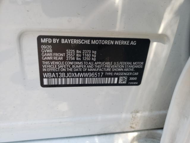 2021 BMW 530 XI WBA13BJ0XMWW96517