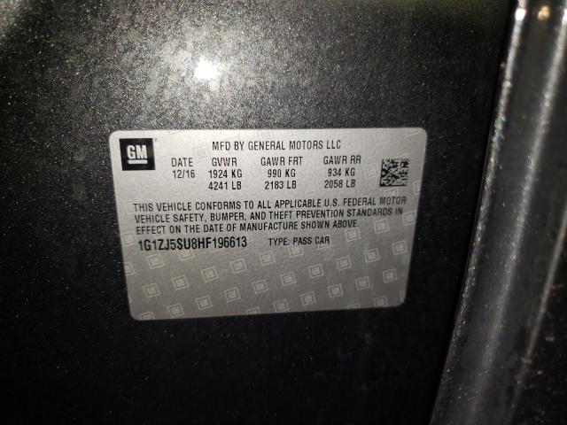 2017 CHEVROLET MALIBU HYB 1G1ZJ5SU8HF196613