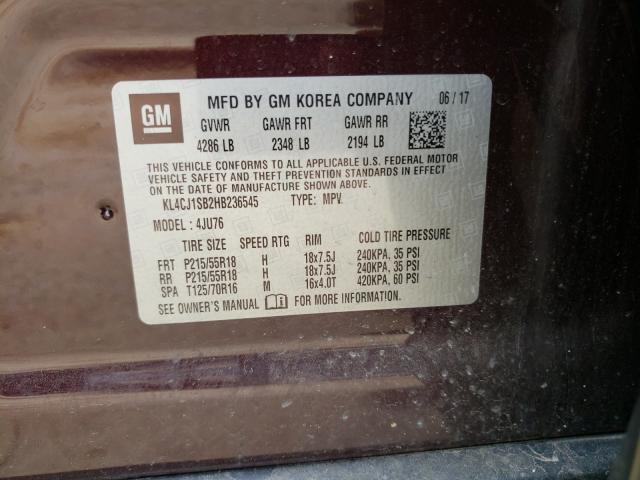 2017 BUICK ENCORE SPO KL4CJ1SB2HB236545