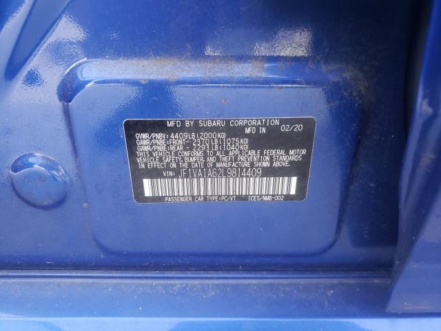 2020 SUBARU WRX JF1VA1A62L9814409