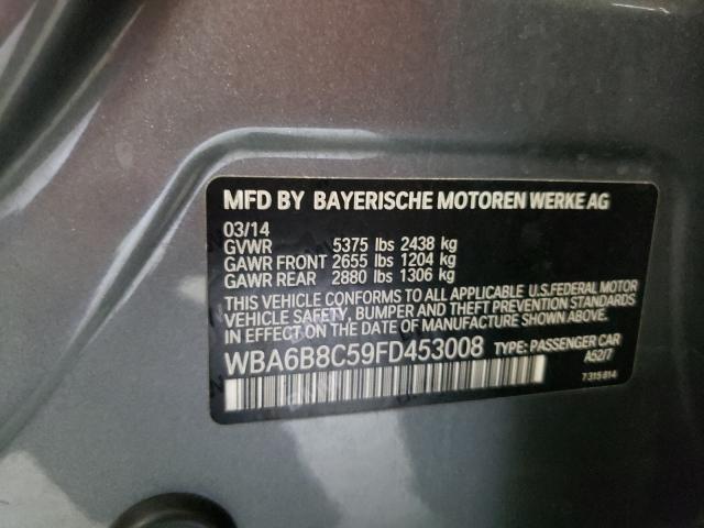 VIN WBA6B8C59FD453008 2015 BMW 6 Series, 640 Xi Gra... no.10