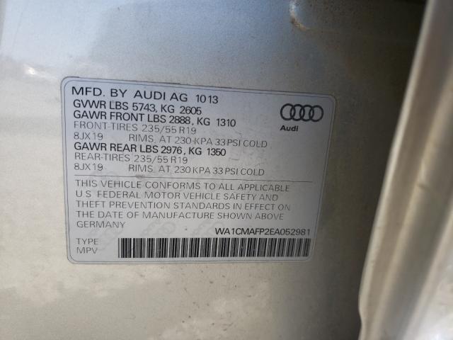 2014 AUDI Q5 TDI PRE WA1CMAFP2EA052981