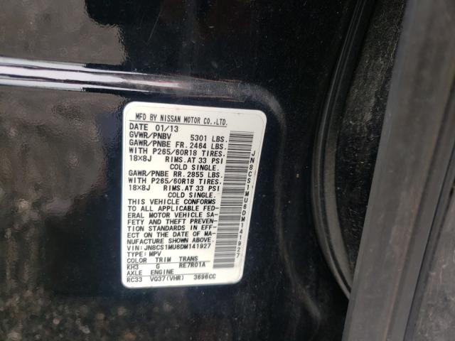 2013 INFINITI FX37 JN8CS1MU6DM141927
