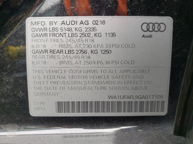 VIN WA1UFAFL9GA017109 2016 Audi A4, Premium Plus no.10