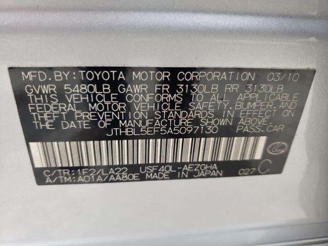 2010 LEXUS LS 460 JTHBL5EF5A5097130