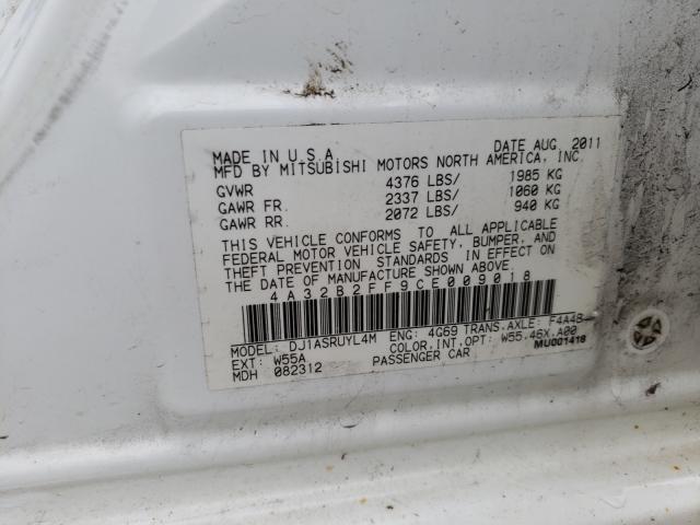 2012 MITSUBISHI GALANT FE 4A32B2FF9CE009018