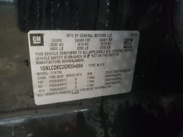 2016 CHEVROLET TAHOE POLI 1GNLCDEC2GR394984