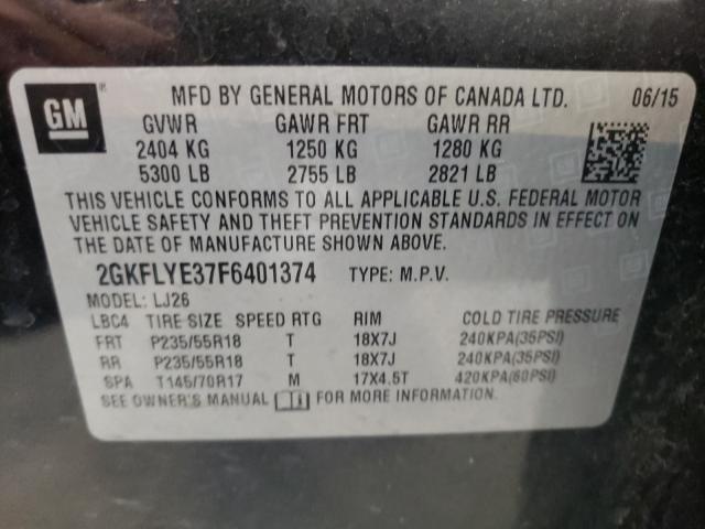 2015 GMC TERRAIN 2GKFLYE37F6401374