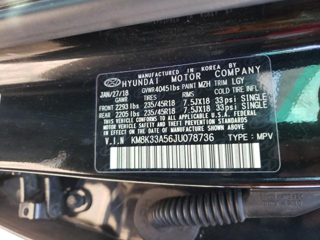 2018 HYUNDAI KONA LIMIT KM8K33A56JU078736