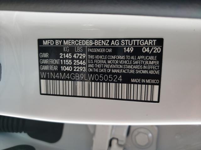 2020 MERCEDES-BENZ GLB 250 W1N4M4GB9LW050524