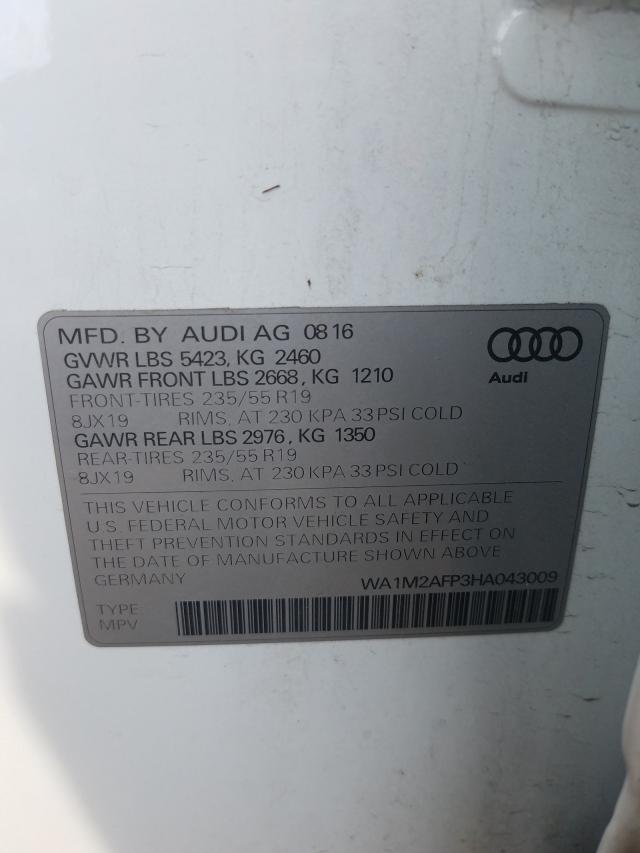 VIN WA1M2AFP3HA043009 2017 Audi Q5, Premium Plus no.10